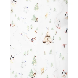 Multicolor  One-Piece with Matching Beanie and Bib with All-Over Polo Bear Print in Cotton Baby