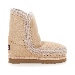 Eskino Pink Ankle Boots in Patent Suede Girl