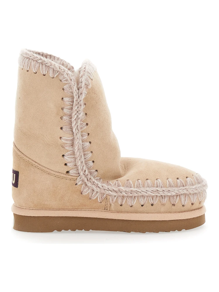 Eskino Pink Ankle Boots in Patent Suede Girl