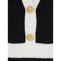 Black Dress with V Neck and Flared Skirt in Viscose Blend Woman