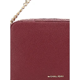 Bryant Bordeaux Crossbody Bag with Adjustable Shoulder Strap and Logo Lettering on the Front in Grained Leather Woman