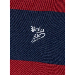 "Rugby" Multicolor Polo Shirt with Logo Embroidery on the Front and All-Over Striped Motif in Cotton Man