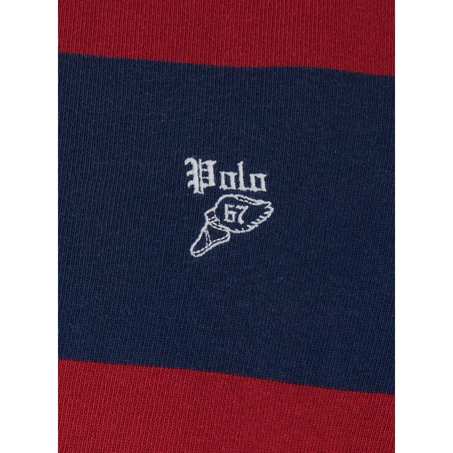 "Rugby" Multicolor Polo Shirt with Logo Embroidery on the Front and All-Over Striped Motif in Cotton Man