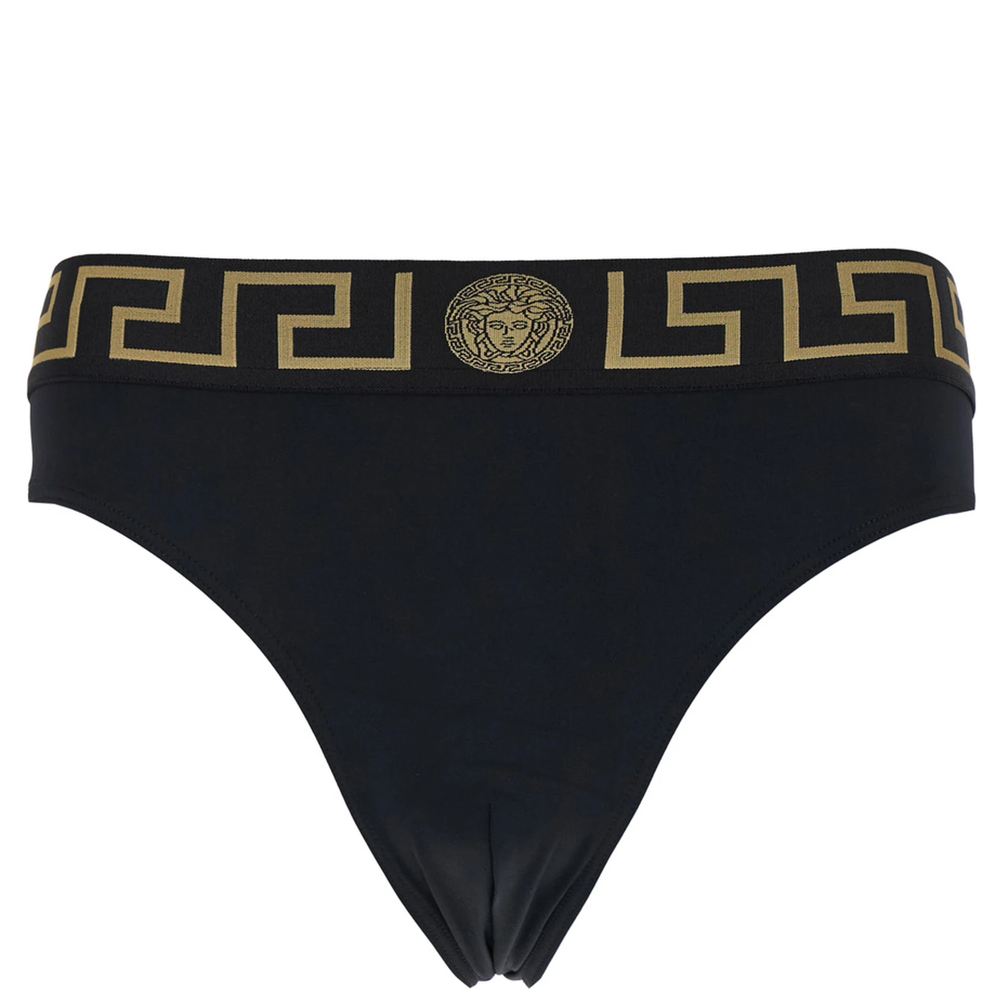 Black Speedo with Greca Detail in Tech Fabric Man