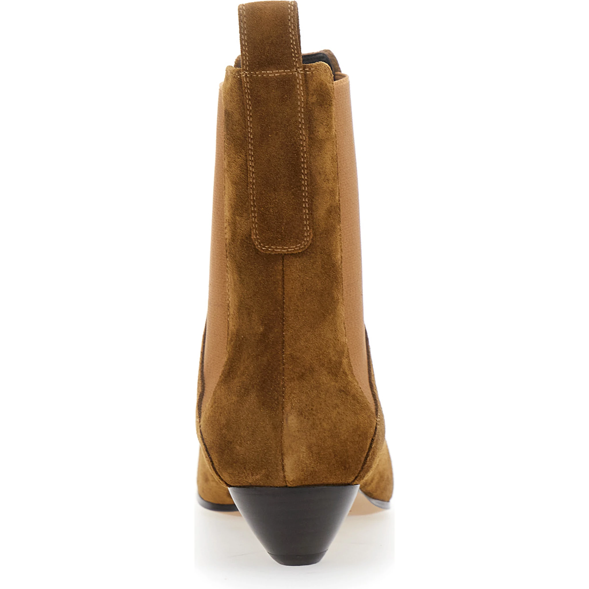 Allegra Chelsea Beige Ankle Boots with Elastic Panels in Suede Woman