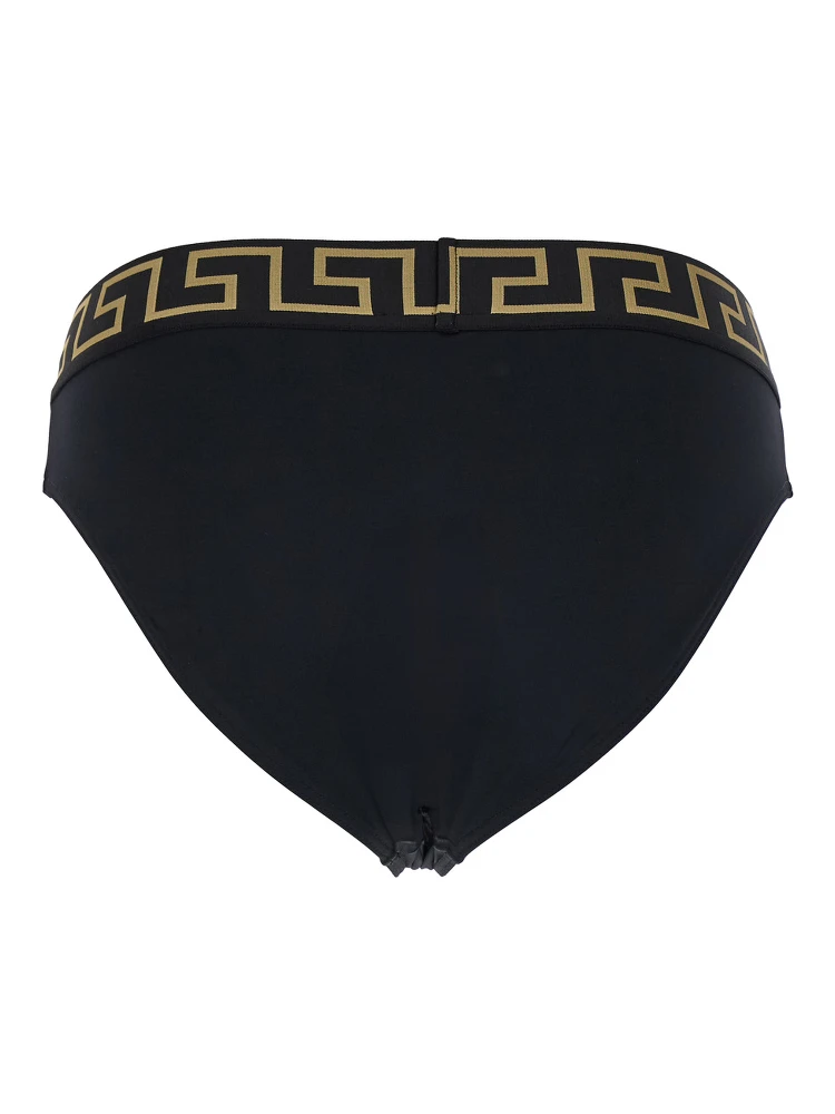 Black Speedo with Greca Detail in Tech Fabric Man alternative