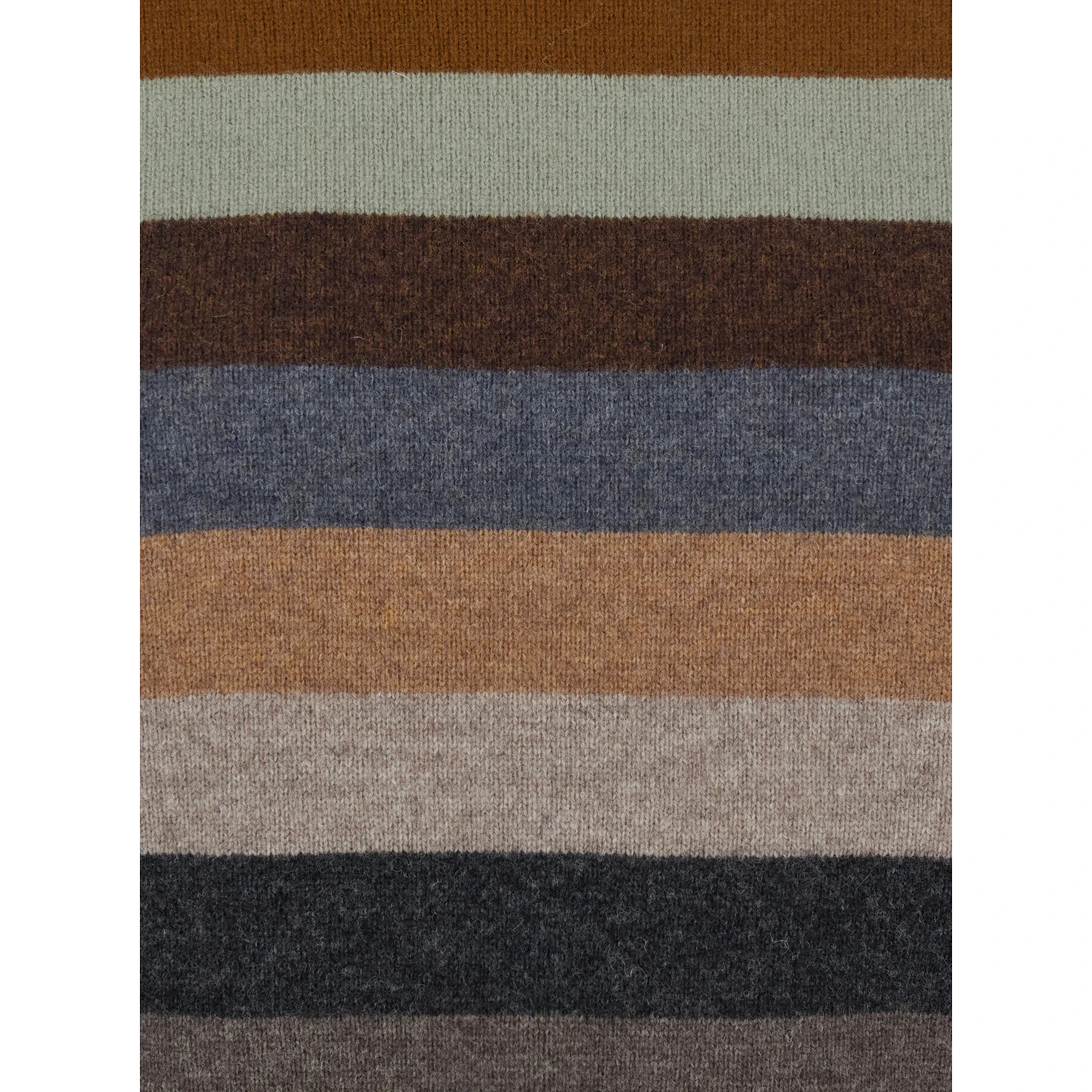 Multicolor Sweater with Striped Design and Back Logo Patch in Wool Woman