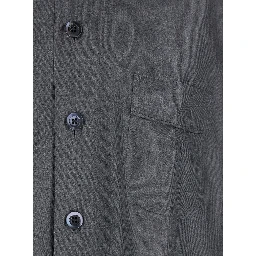 Grey Shirt with Chest Pocket in Silk Man