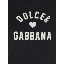 Black Crewneck T-Shirt with Maxi Logo Lettering on the Front in Cotton Woman