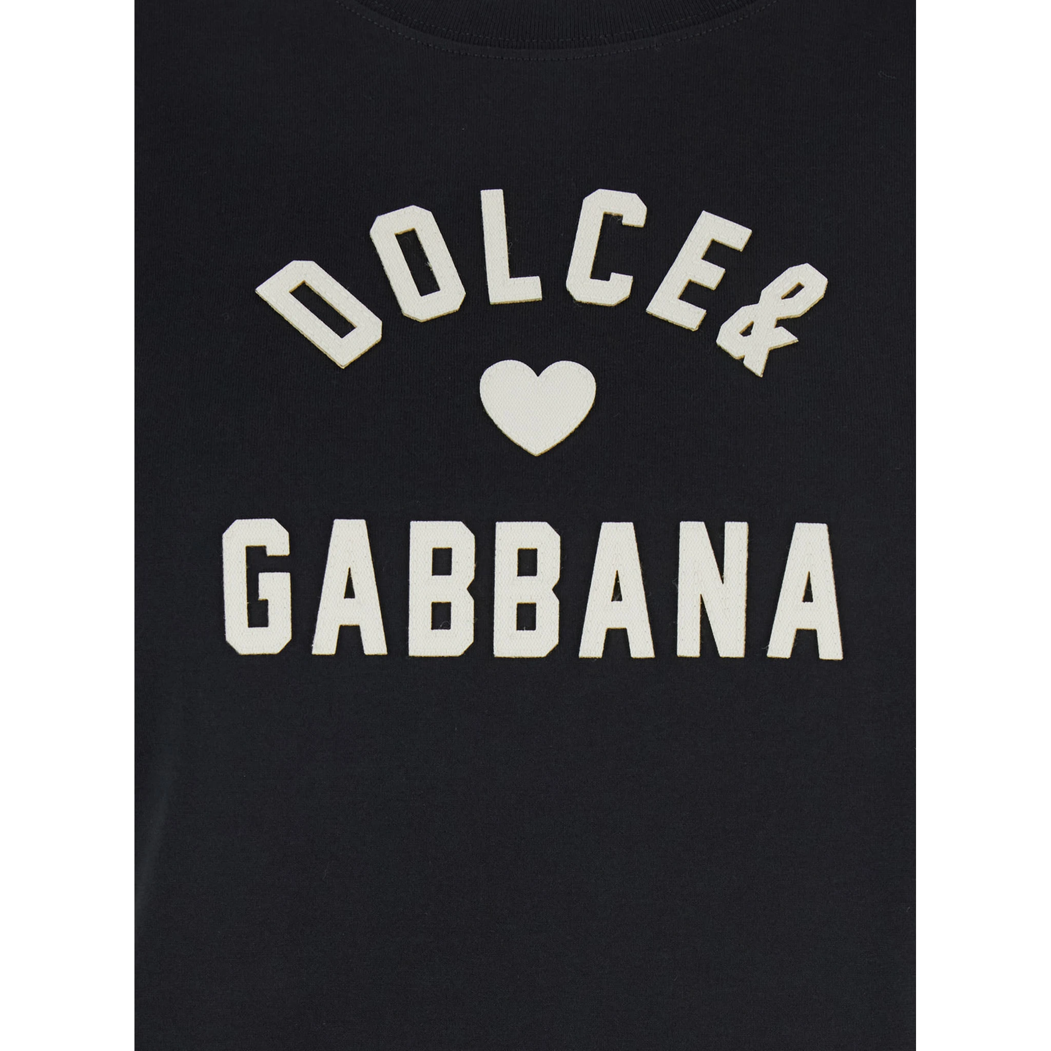 Black Crewneck T-Shirt with Maxi Logo Lettering on the Front in Cotton Woman