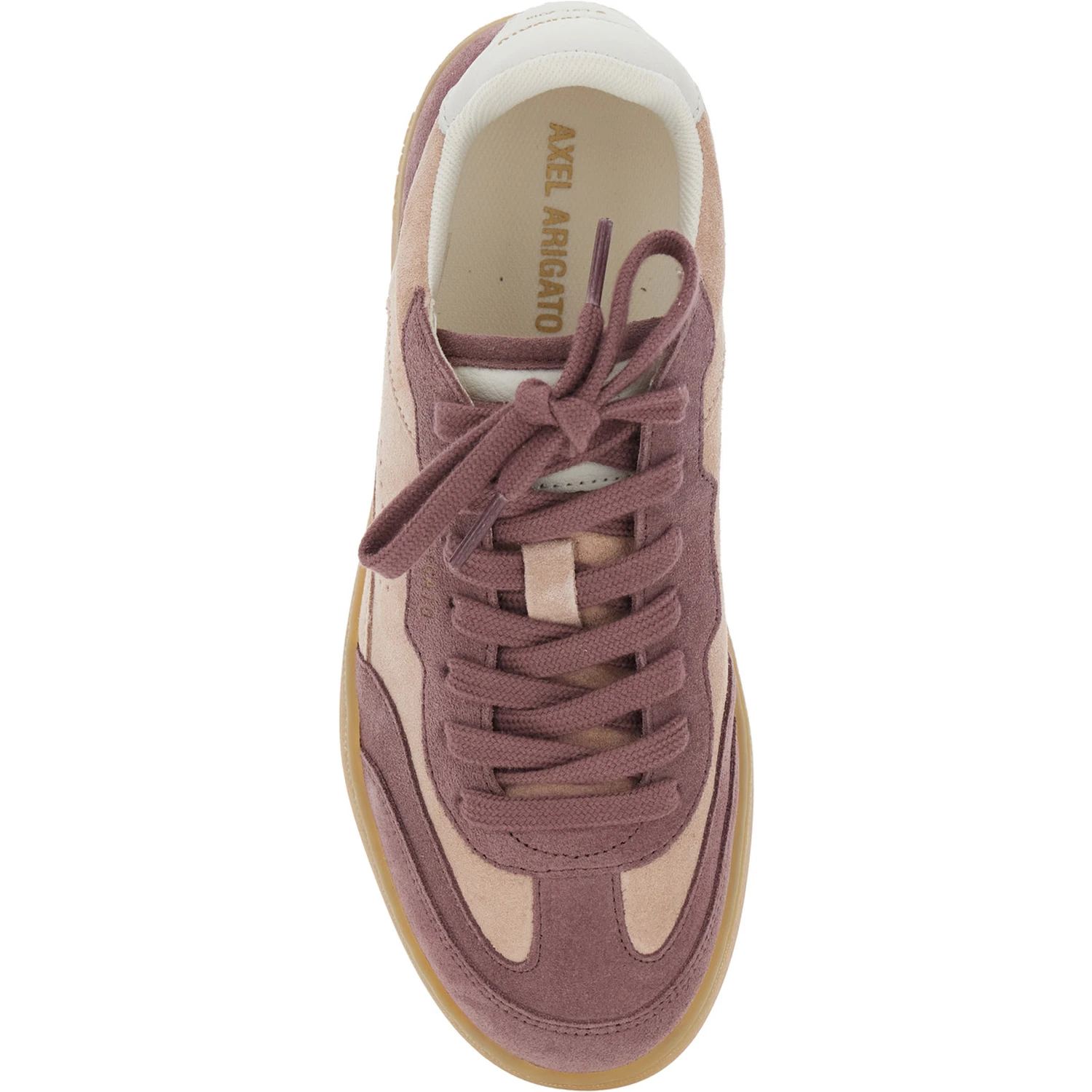 Dice T-Toe Pink Low Top Sneakers with Contrasting Heel with Logo Lettering in Suede Woman