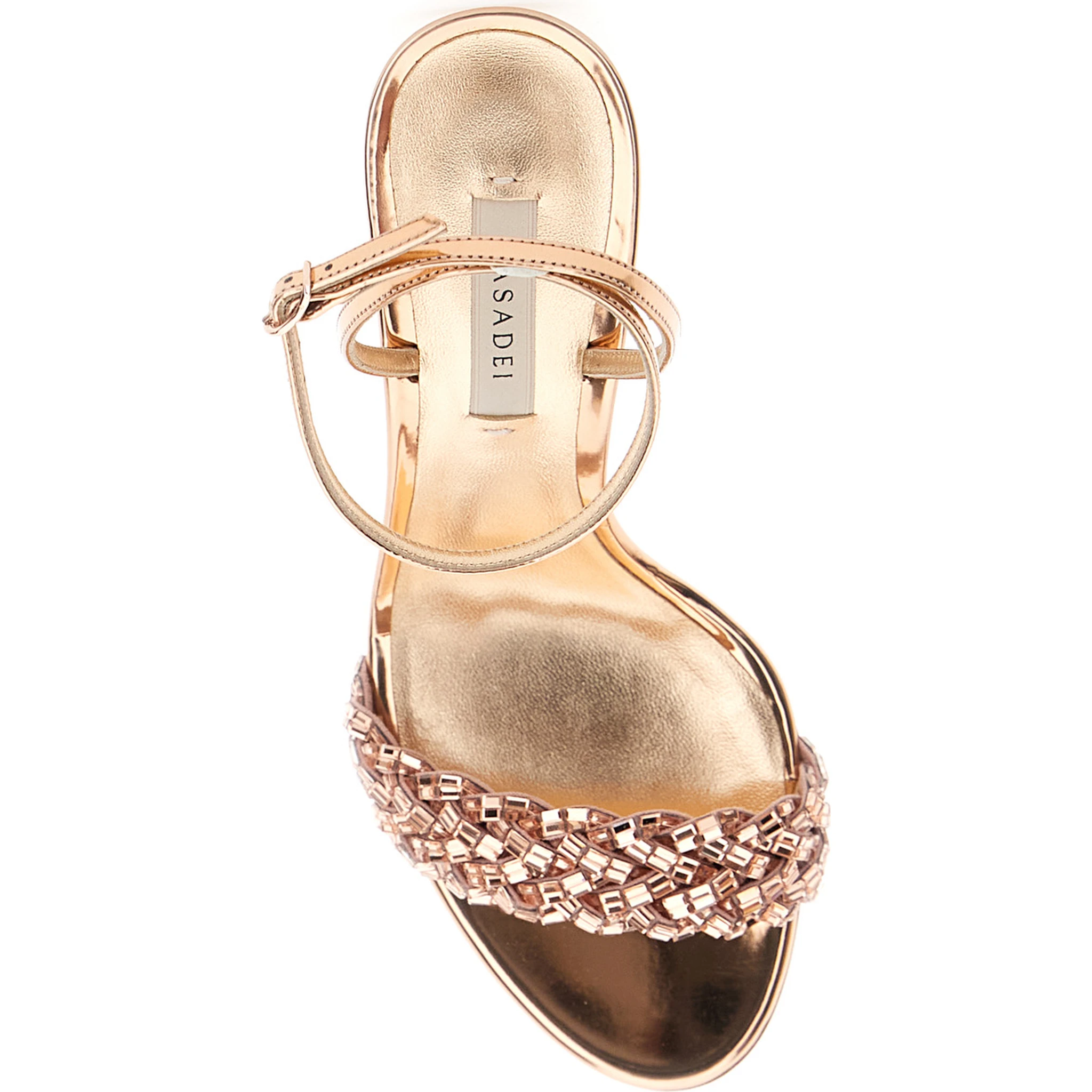 Starlink Pink Sandals with High Stiletto Heel and Braided Embellishment in Ecoleather Woman