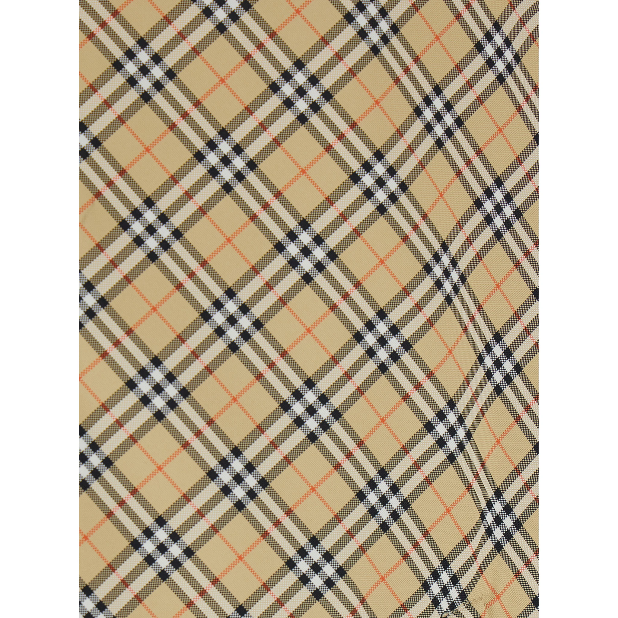 Slindon Beige Jacket with Classic Collar and All-Over Check Motif in Tech Fabric Man