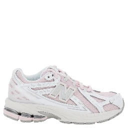 1906R Pink Low Top Sneakers with Logo Detail in Mix of Techno Fabrics Girl