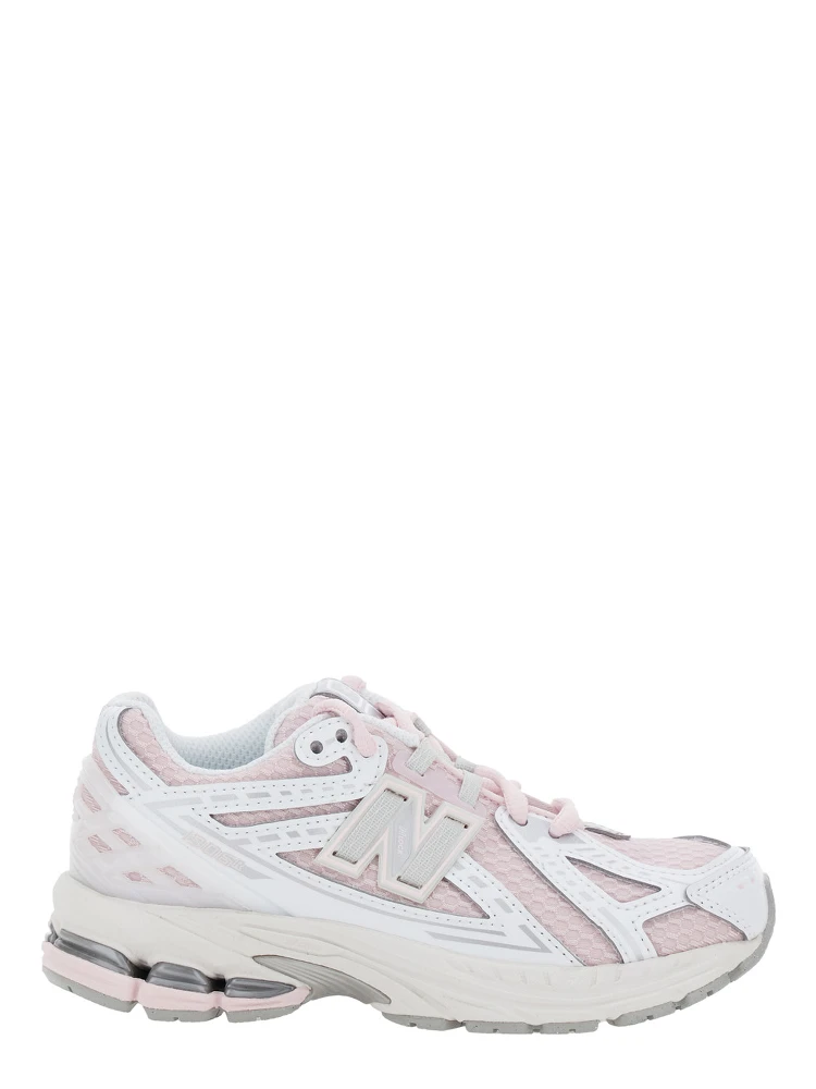 1906R Pink Low Top Sneakers with Logo Detail in Mix of Techno Fabrics Girl