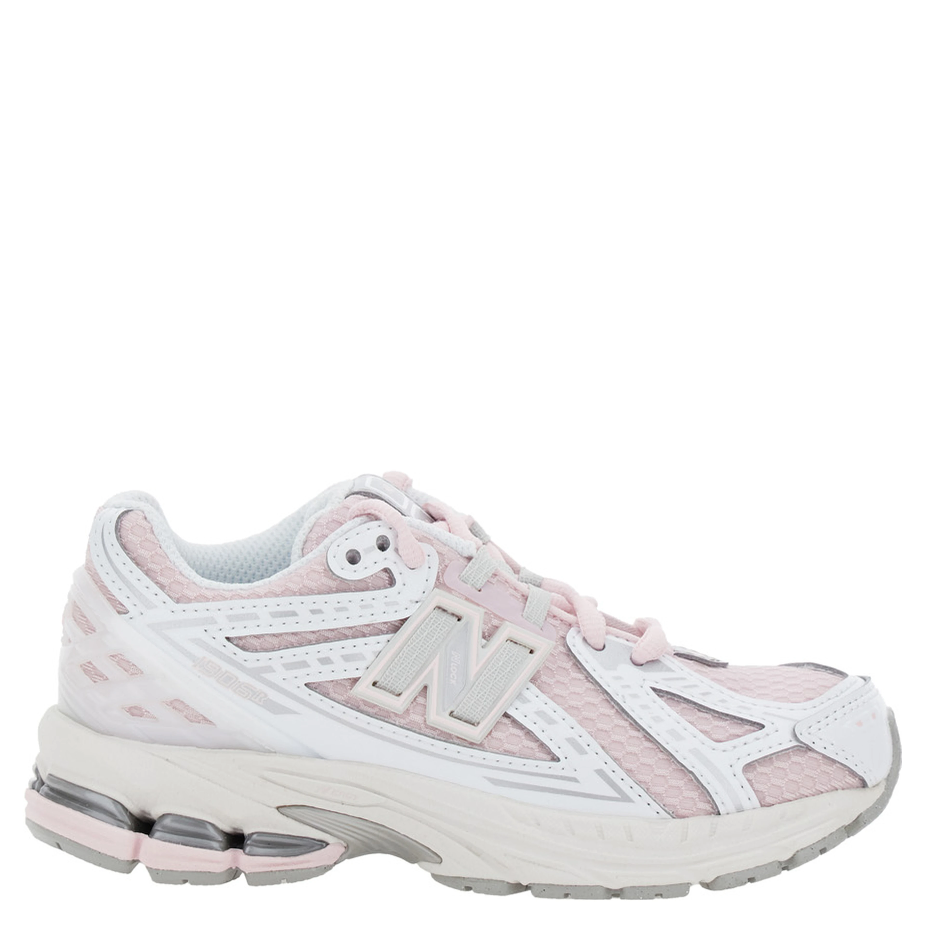 1906R Pink Low Top Sneakers with Logo Detail in Mix of Techno Fabrics Girl