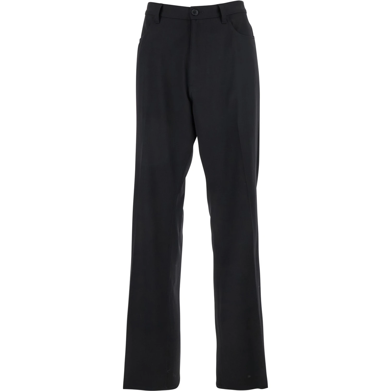 Black Tailored Trousers with Belt Loops in Wool Man