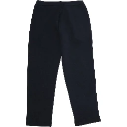 Blue Trousers with Elastic Waist and Logo Patch on the Front in Cotton Boy