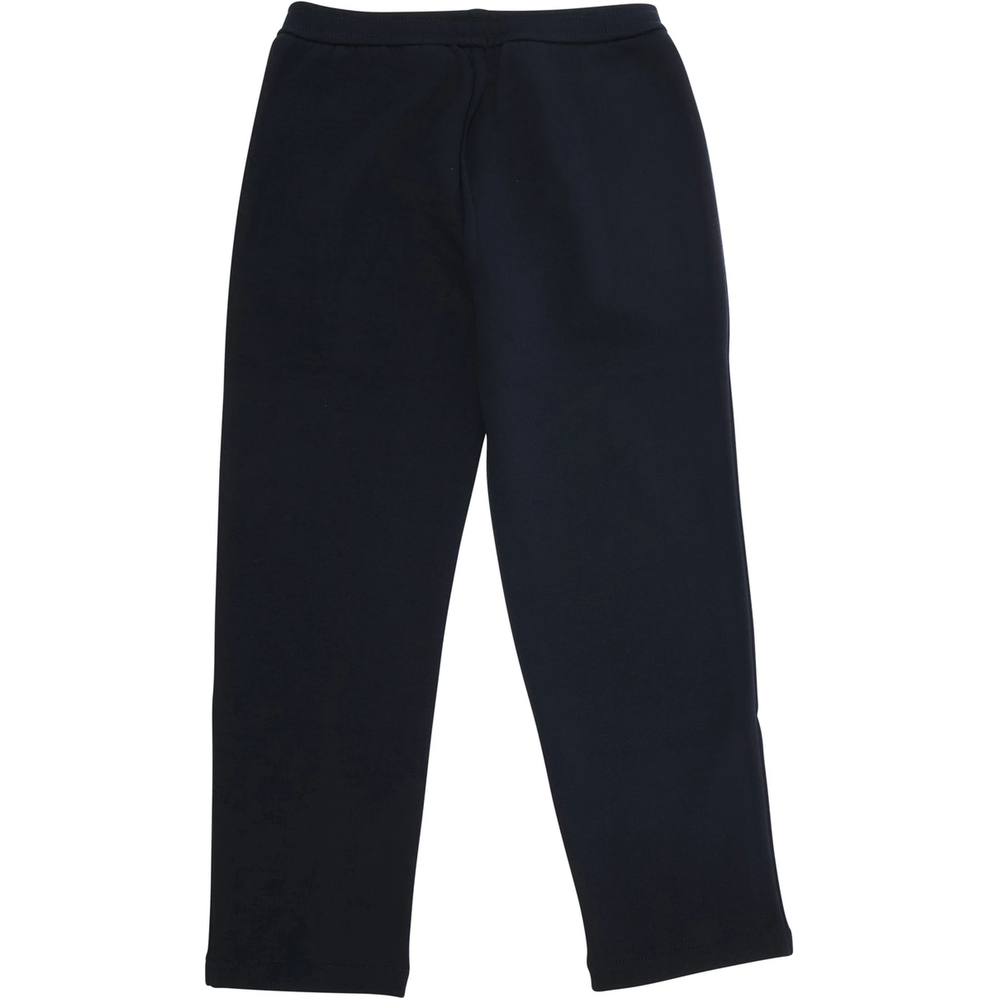 Blue Trousers with Elastic Waist and Logo Patch on the Front in Cotton Boy