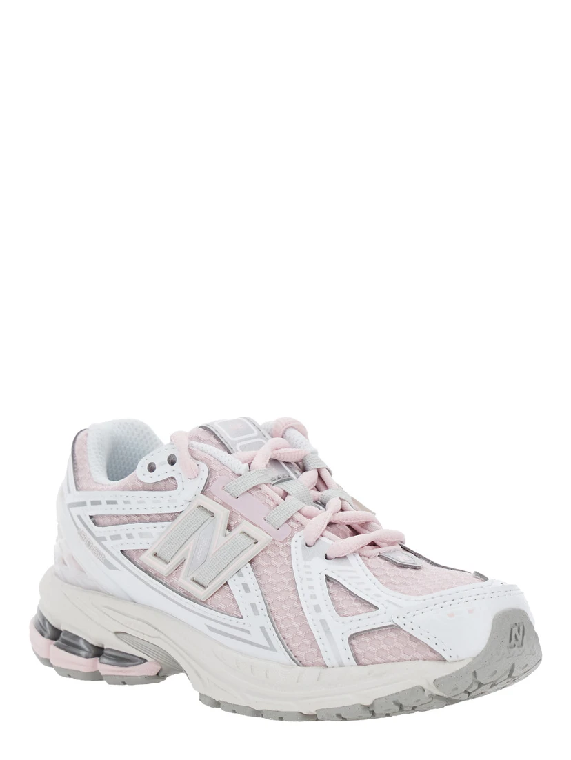 1906R Pink Low Top Sneakers with Logo Detail in Mix of Techno Fabrics Girl
