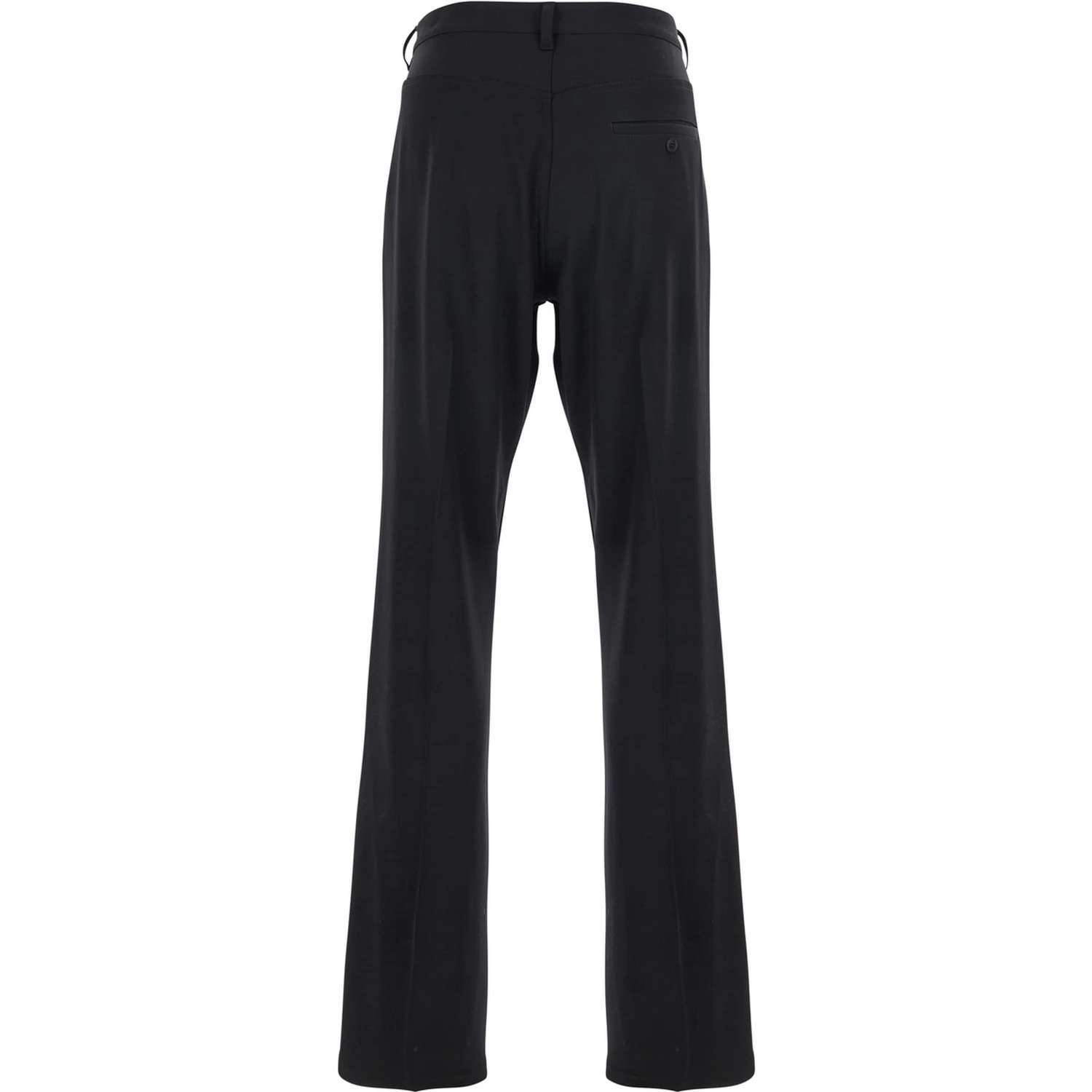 Black Tailored Trousers with Belt Loops in Wool Man