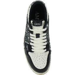Skel Top Black Low Top Sneakers with Logo Patch on the Tongue and Logo Lettering on the Heel in Leather Man