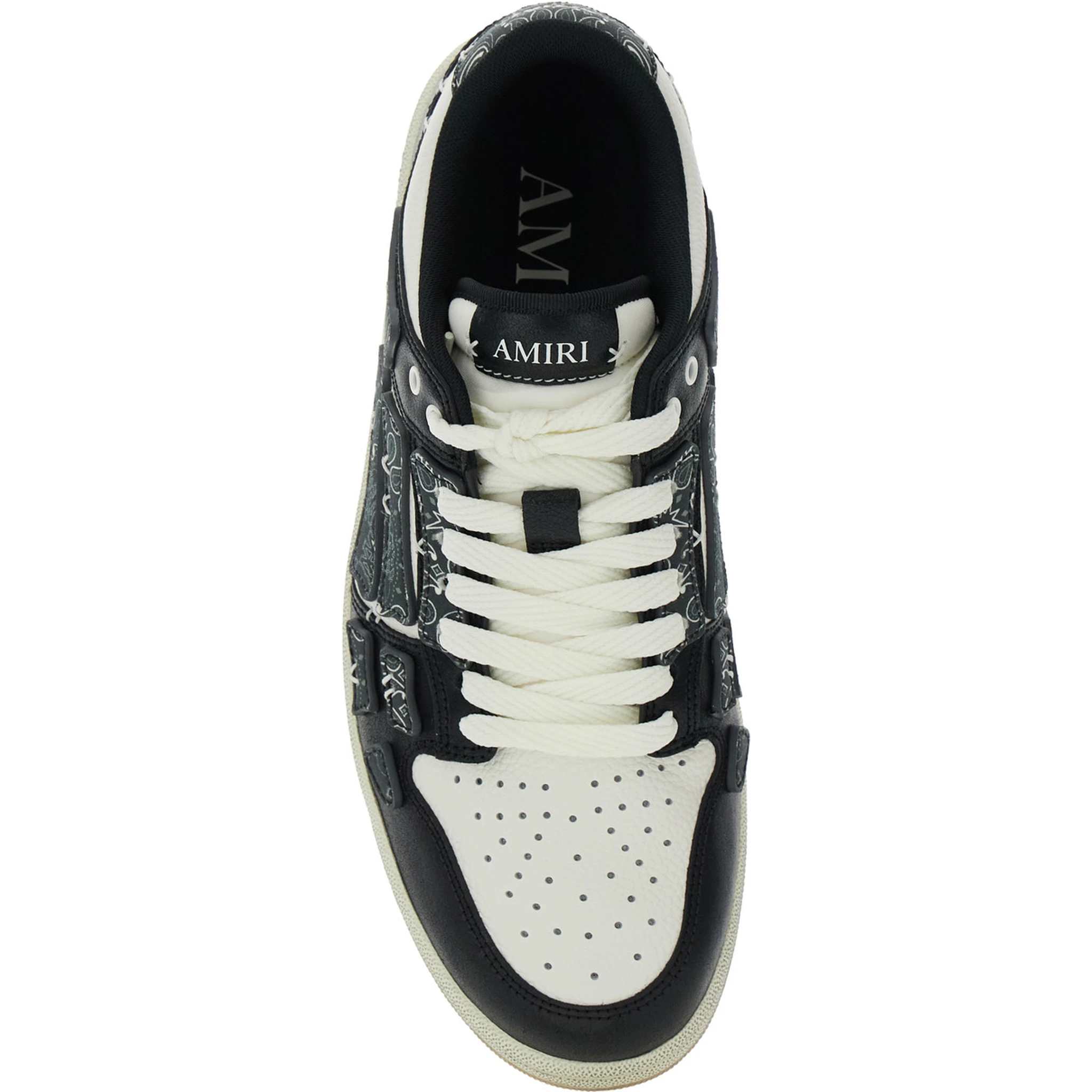 Skel Top Black Low Top Sneakers with Logo Patch on the Tongue and Logo Lettering on the Heel in Leather Man