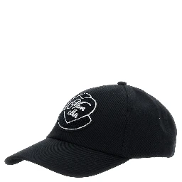 Black Baseball Cap with Logo Embroidery on the Front in Cotton Woman