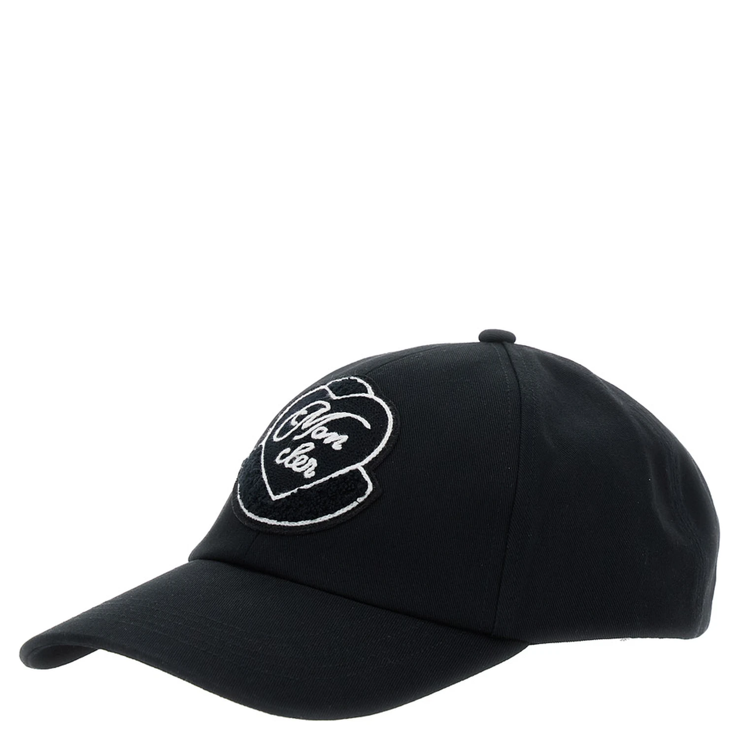 Black Baseball Cap with Logo Embroidery on the Front in Cotton Woman