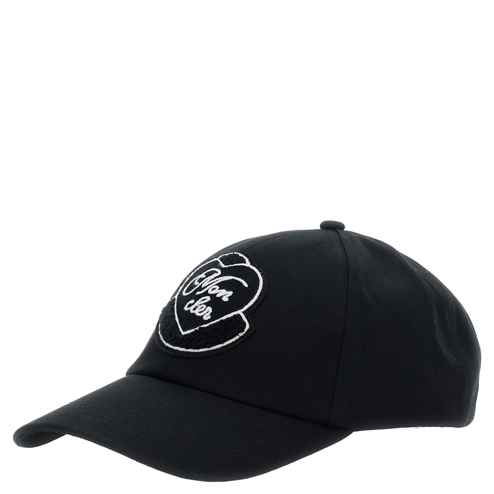 Black Baseball Cap with Logo Embroidery on the Front in Cotton Woman