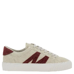 White Low Top Sneakers with Logo Detail on the Side and Logo Patch on the Tongue in Leather Woman
