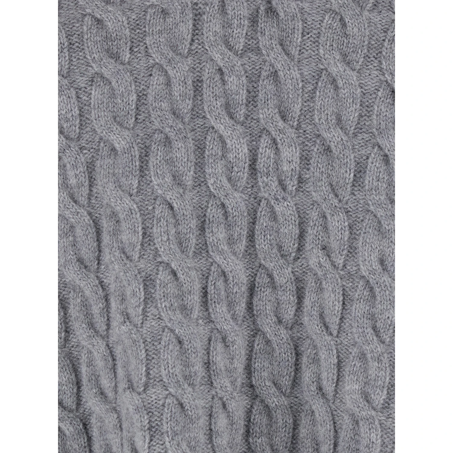 Grey Polo Shirt with Woven Design in Wool Man
