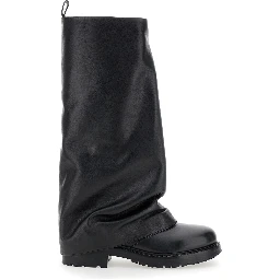 Ranger Black Leather Boots Woman