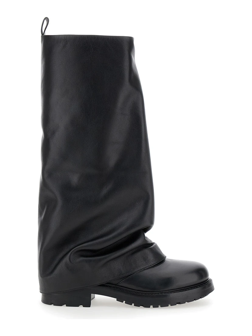 Ranger Black Leather Boots Woman