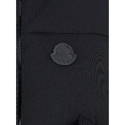 Otis Black High-Neck Vest with Logo Patch on the Chest in Tech Fabric Woman