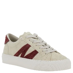White Low Top Sneakers with Logo Detail on the Side and Logo Patch on the Tongue in Leather Woman