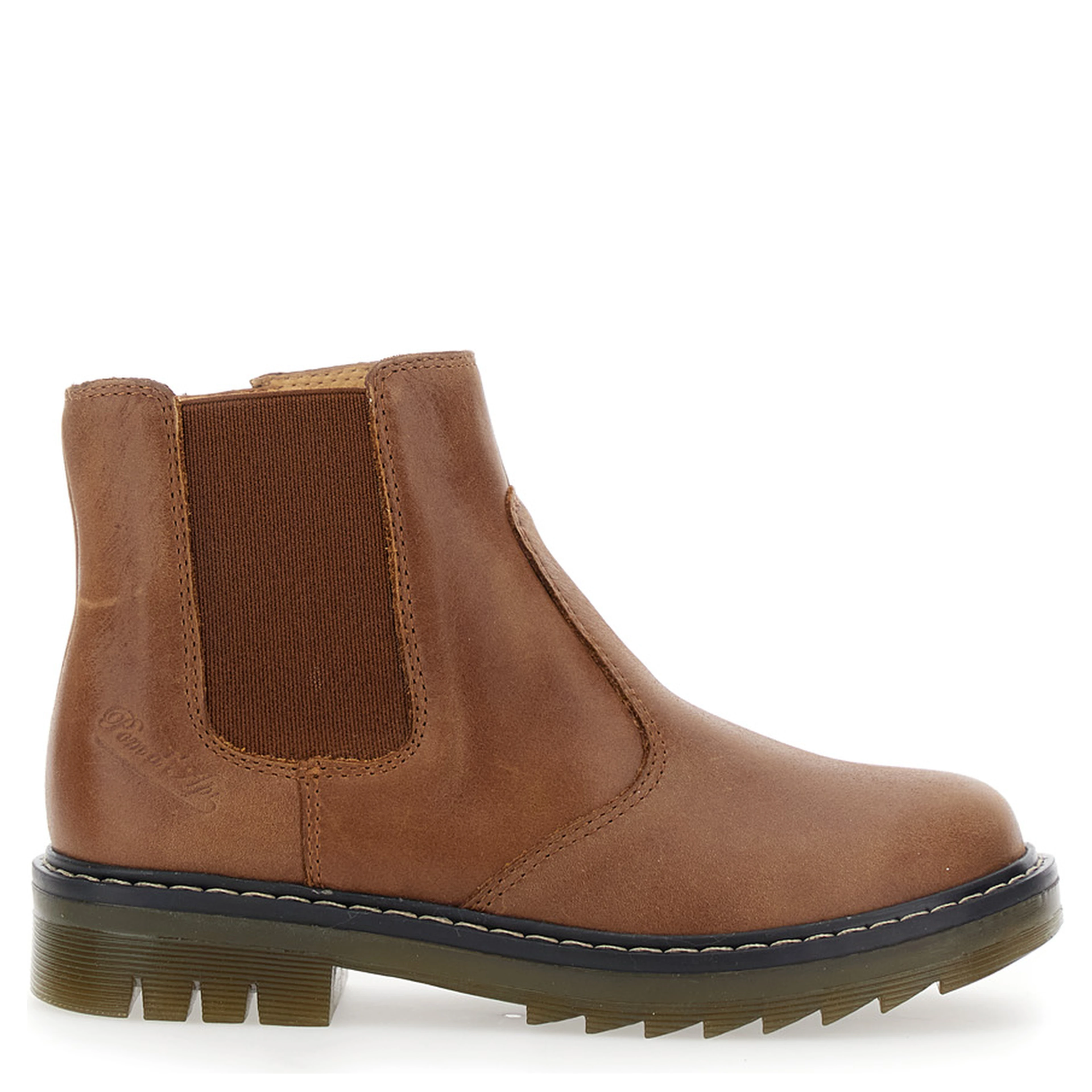 Brown Ankle Boots with Side Logo in Nubuck Leather Girl