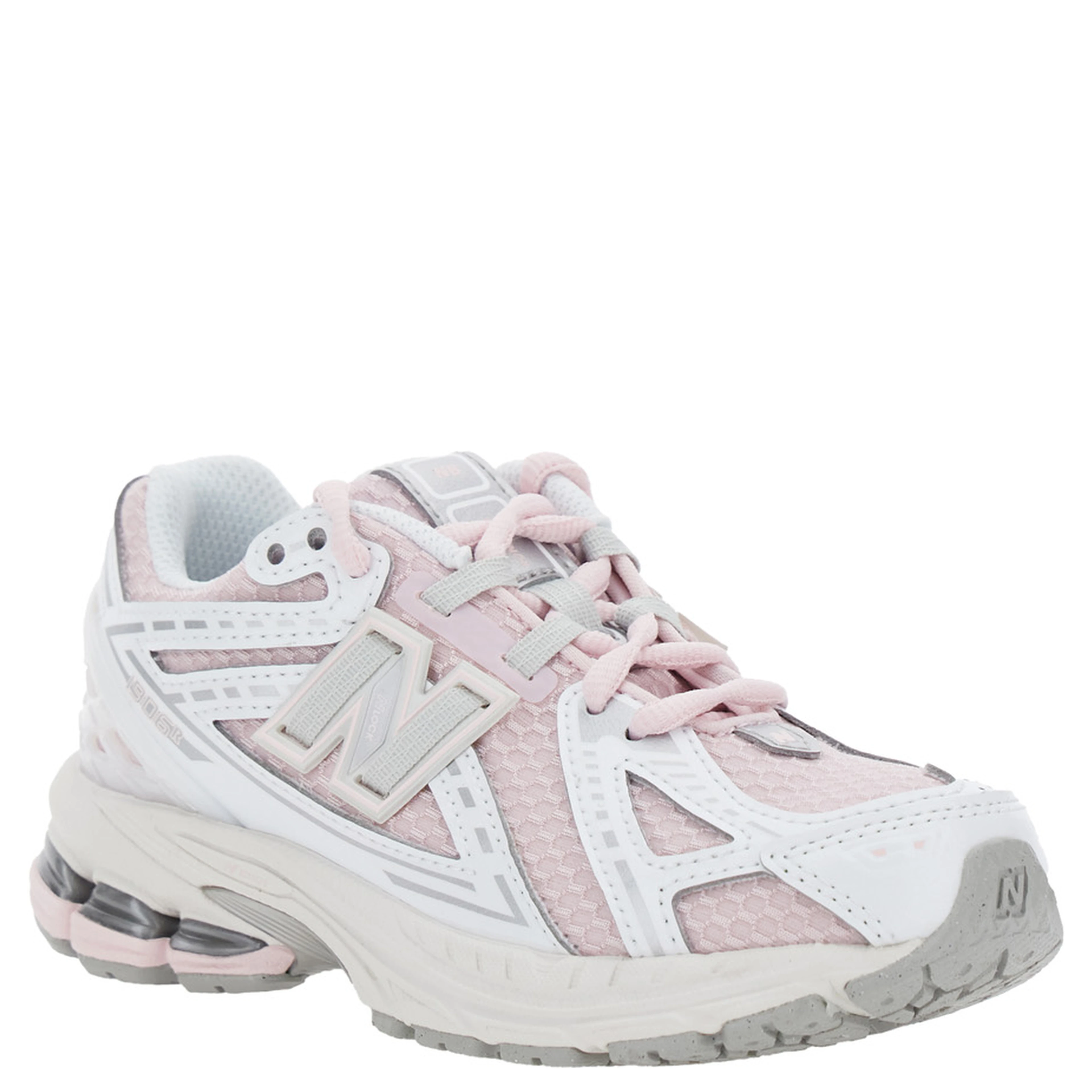 1906R Pink Low Top Sneakers with Logo Detail in Mix of Techno Fabrics Girl