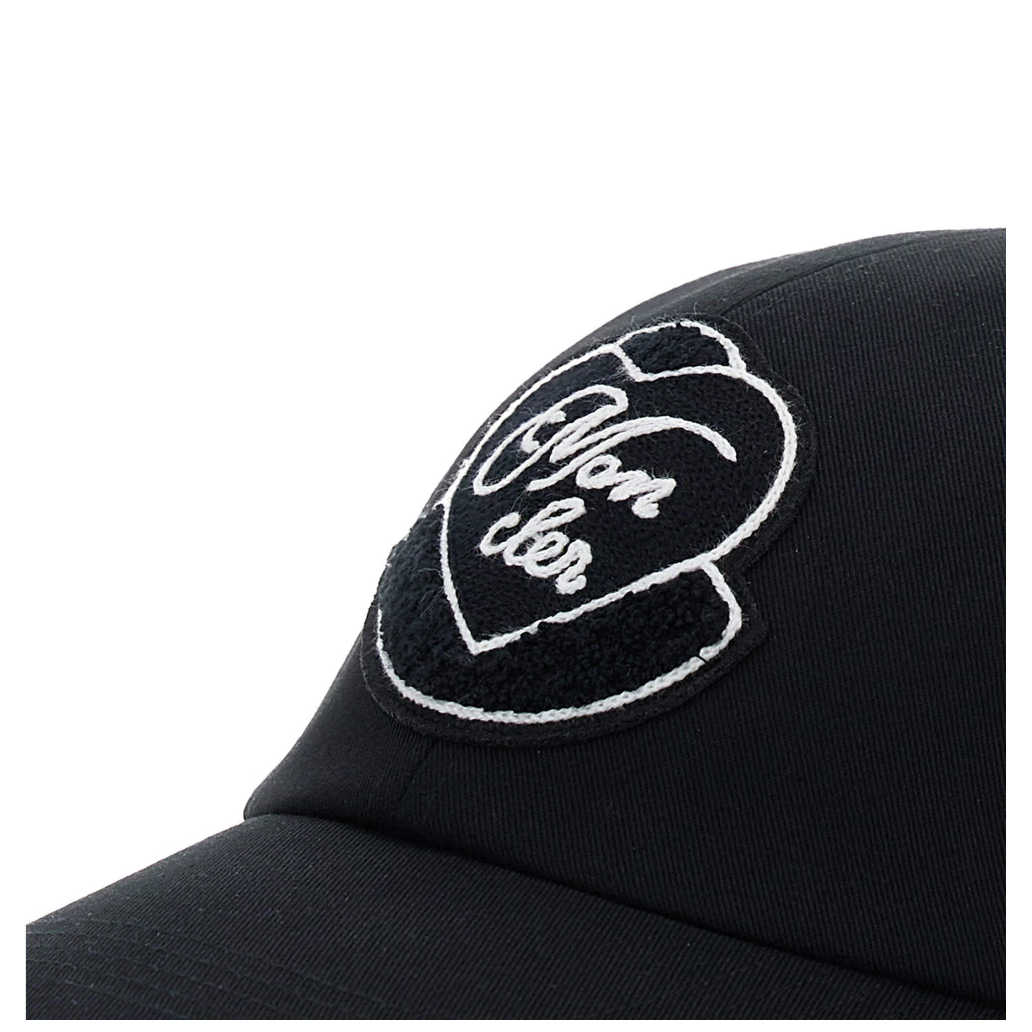 Black Baseball Cap with Logo Embroidery on the Front in Cotton Woman