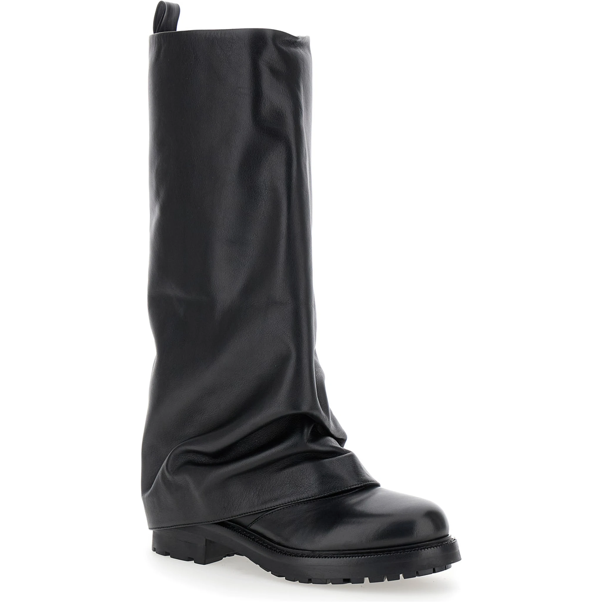 Ranger Black Leather Boots Woman