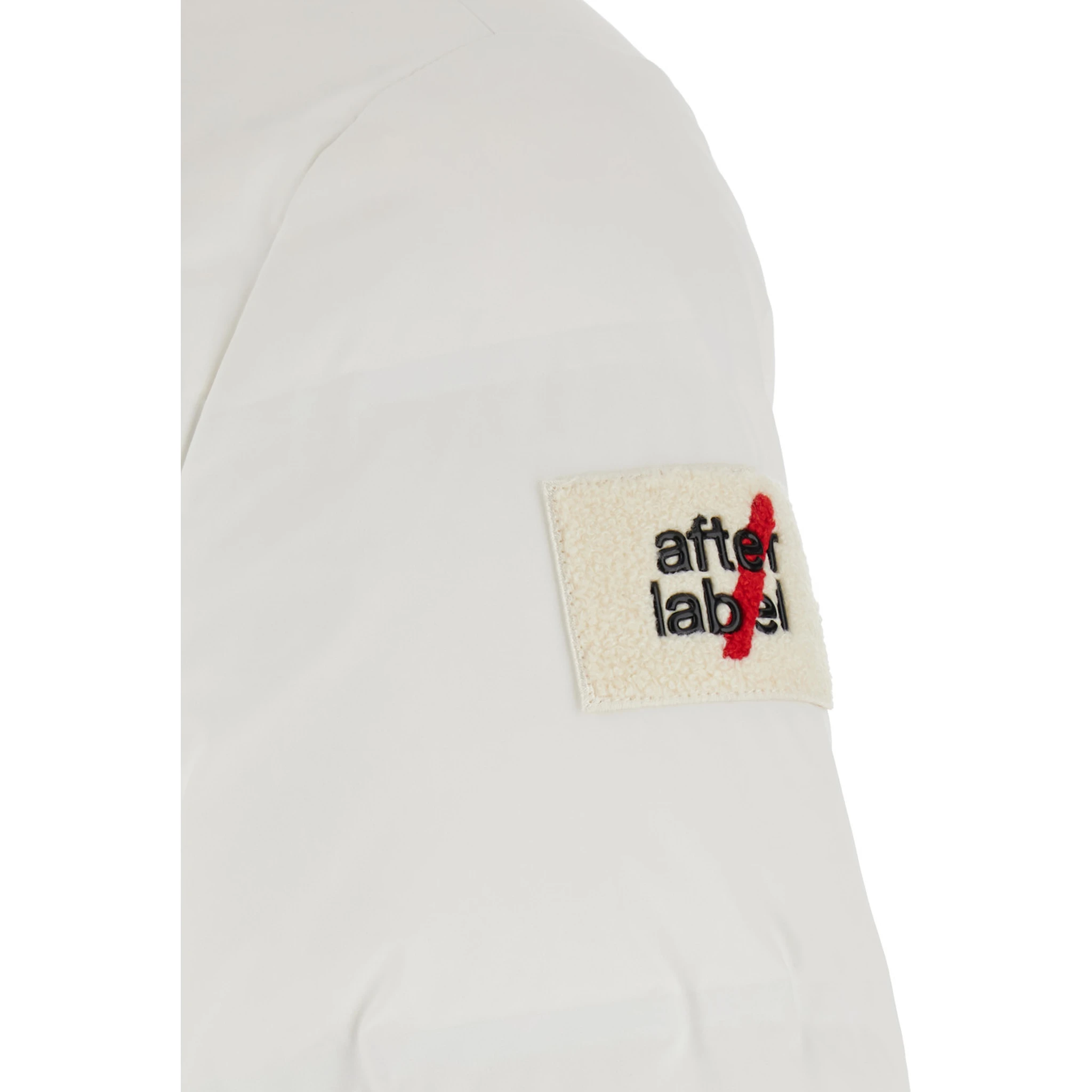 Tignes White Down Jacket with Removable Collar with Buttons and Puller with Logo on the Waist in Tech Fabric Woman