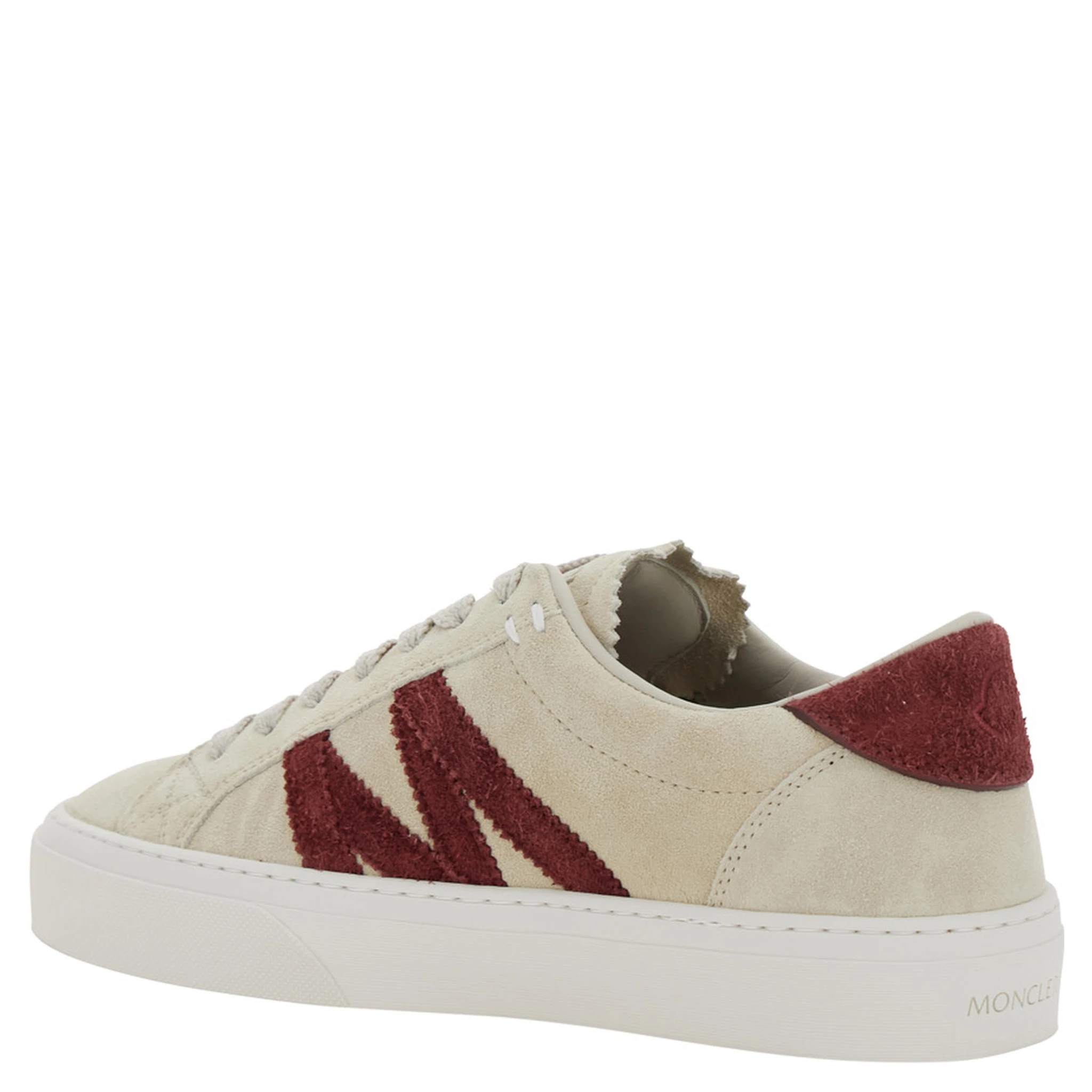 White Low Top Sneakers with Logo Detail on the Side and Logo Patch on the Tongue in Leather Woman