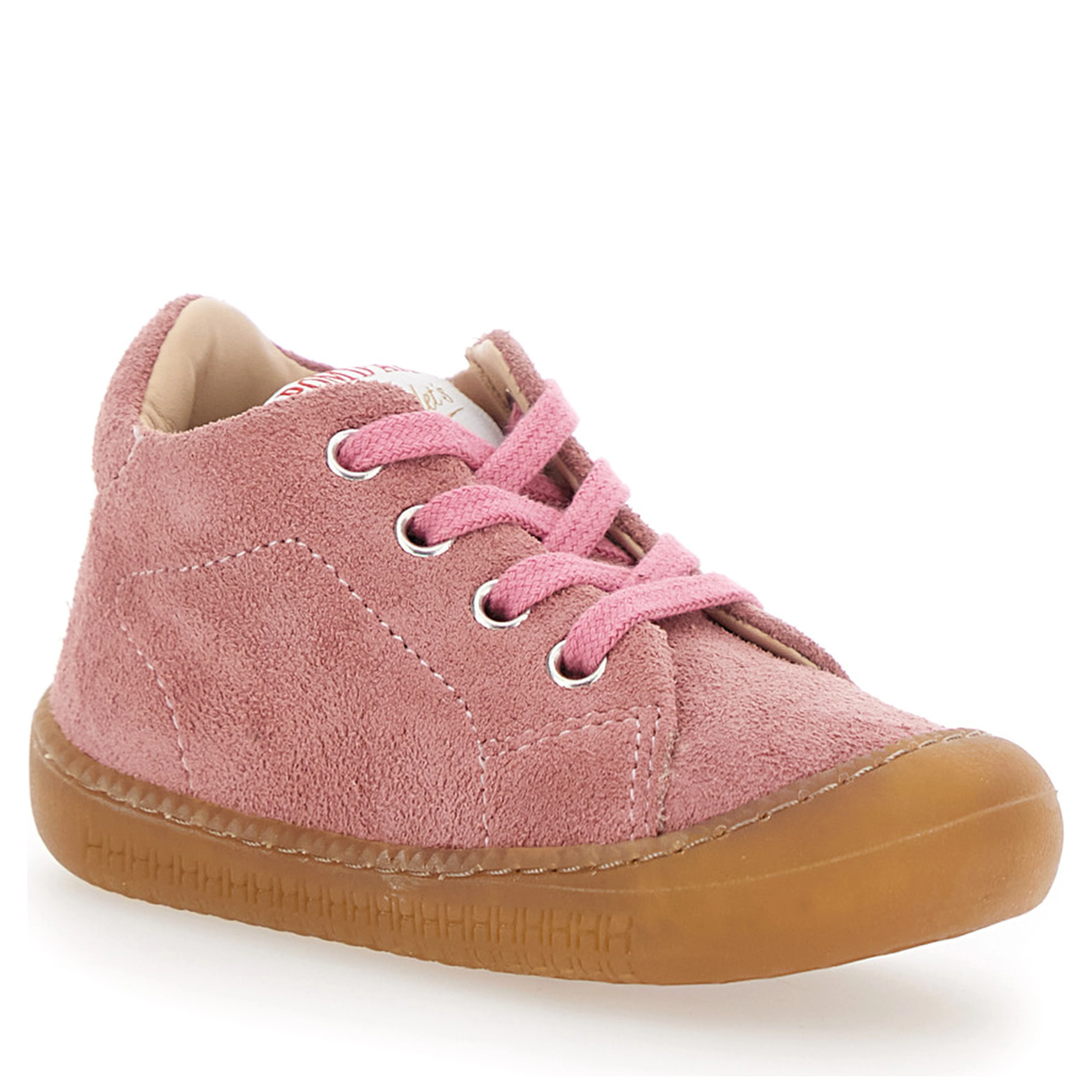 Pink Sneaker with Logo Printed on the Tongue in Rubber Baby