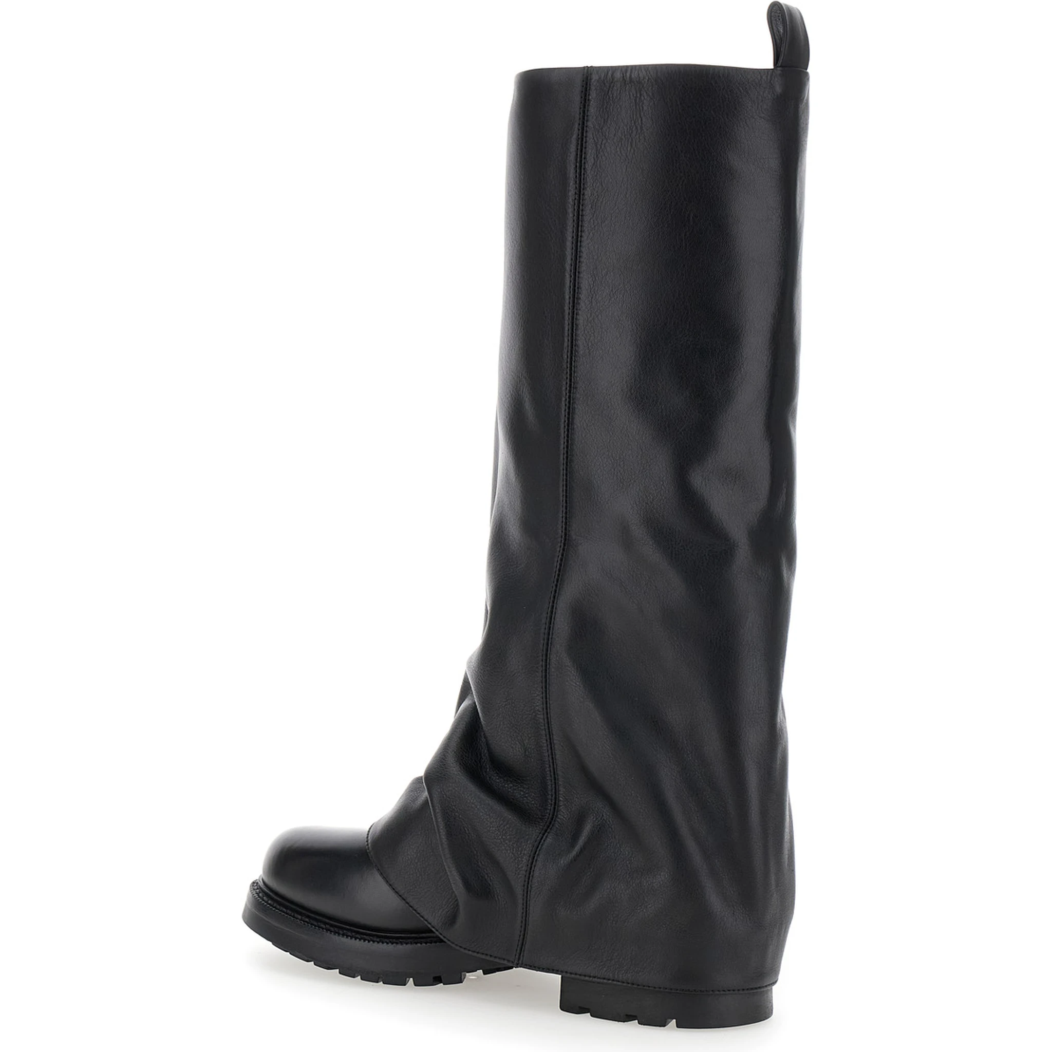 Ranger Black Leather Boots Woman