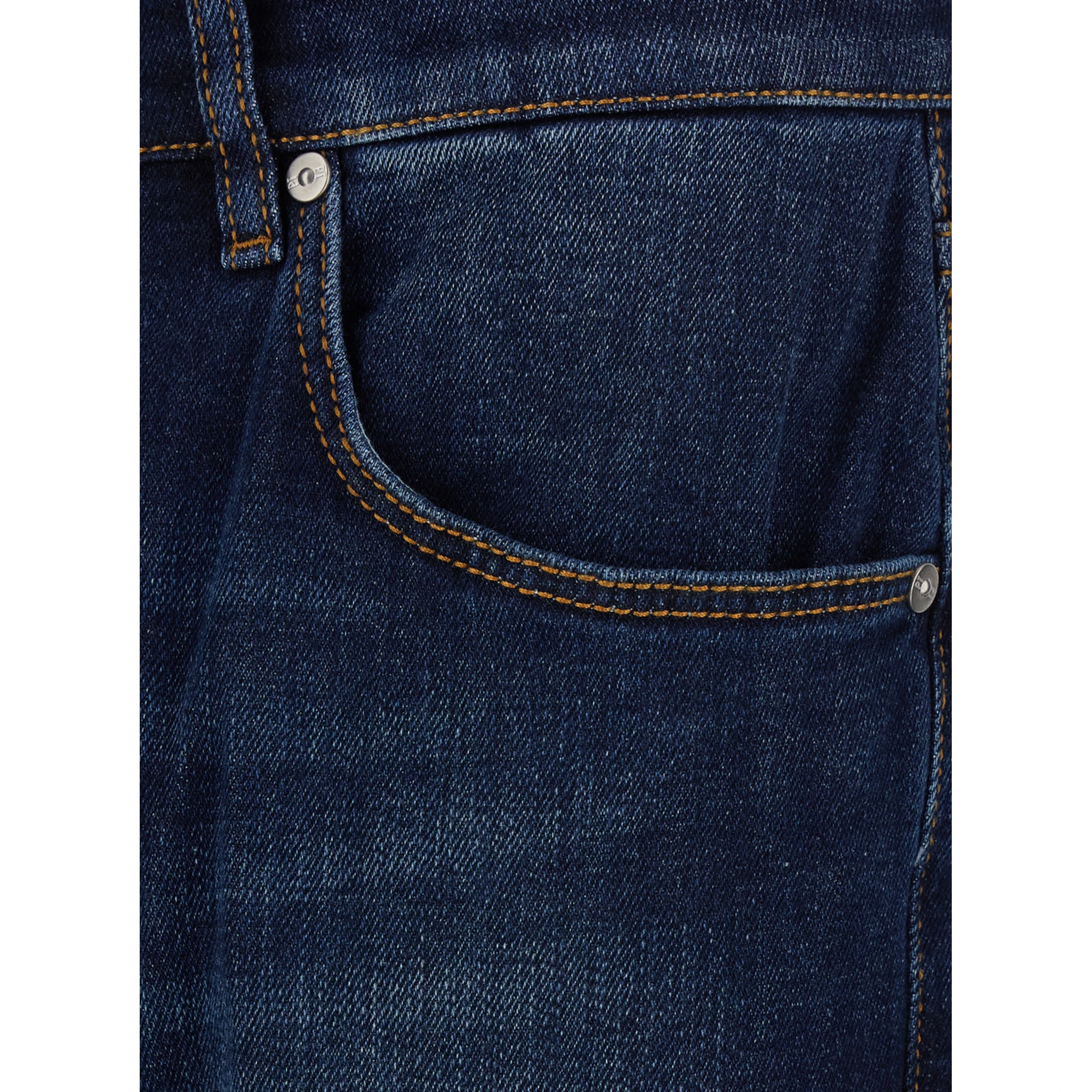 Blue Jeans with Logo Patch on the Rear and Belt Loops in Denim Man