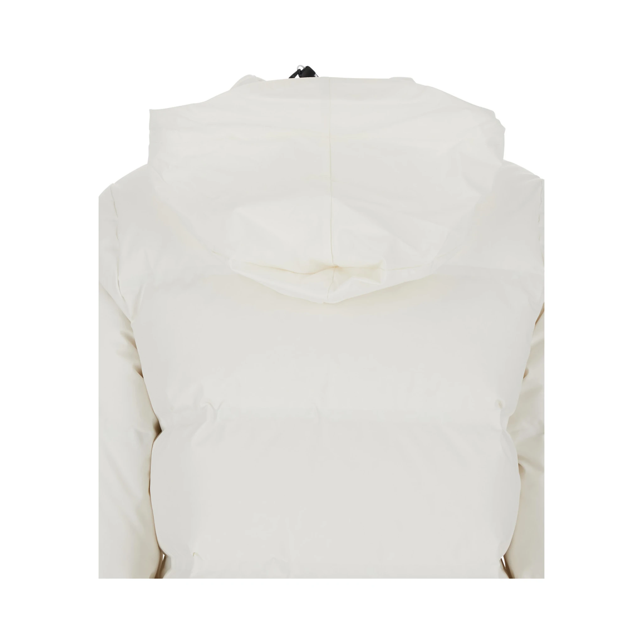 Tignes White Down Jacket with Removable Collar with Buttons and Puller with Logo on the Waist in Tech Fabric Woman