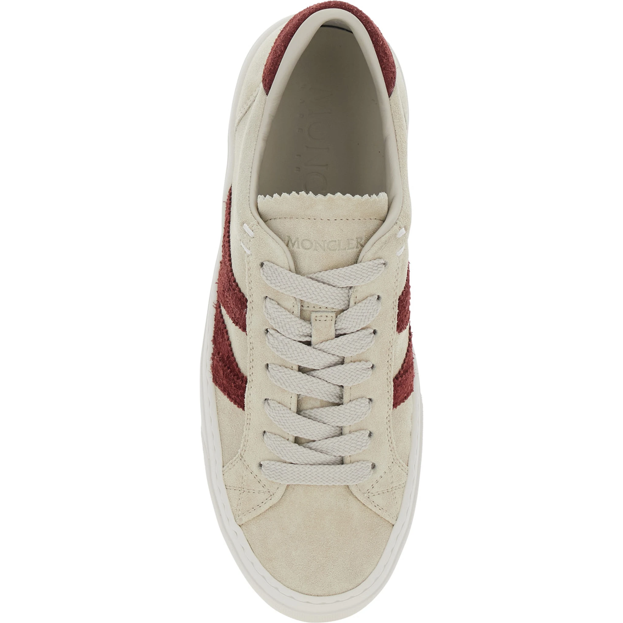 White Low Top Sneakers with Logo Detail on the Side and Logo Patch on the Tongue in Leather Woman