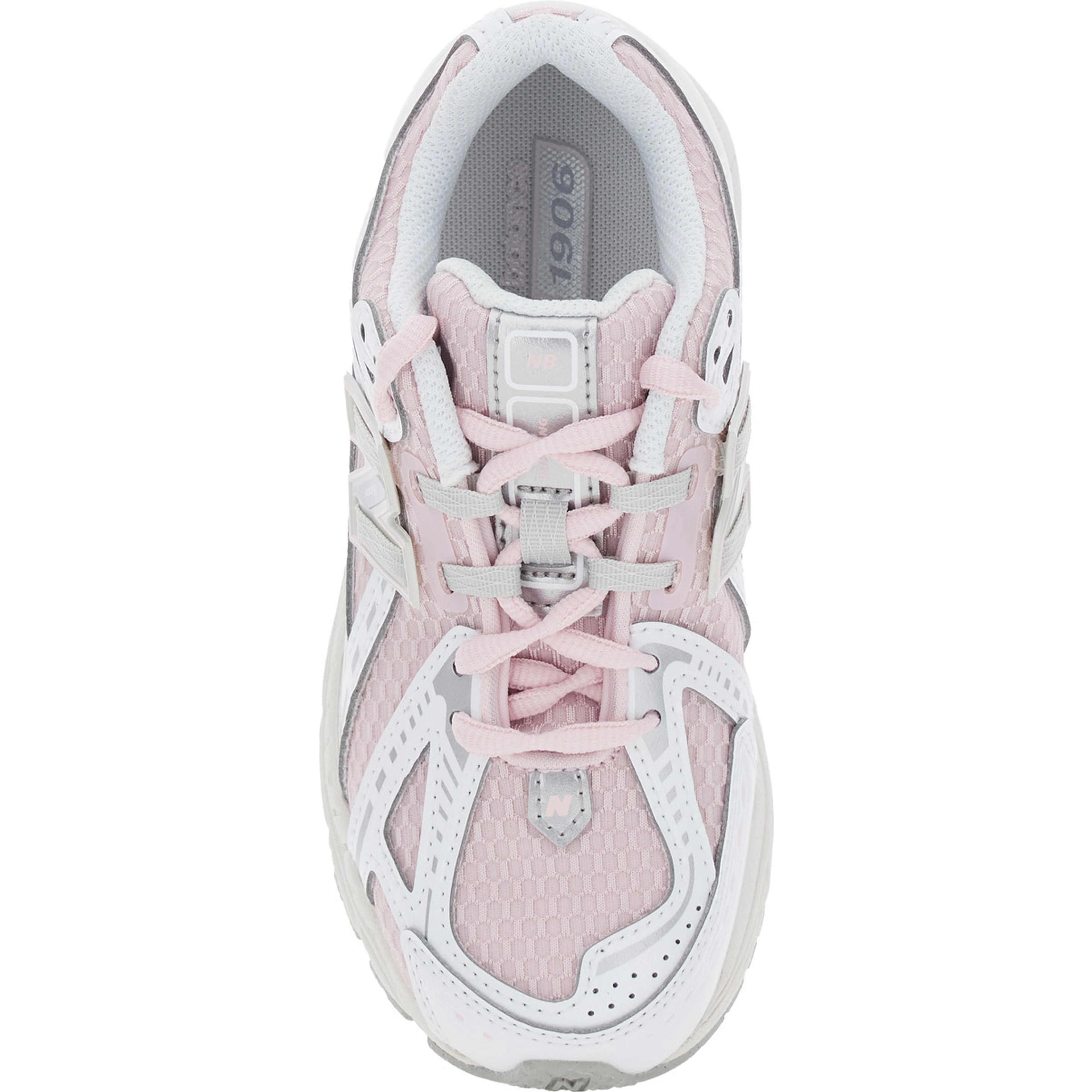 1906R Pink Low Top Sneakers with Logo Detail in Mix of Techno Fabrics Girl