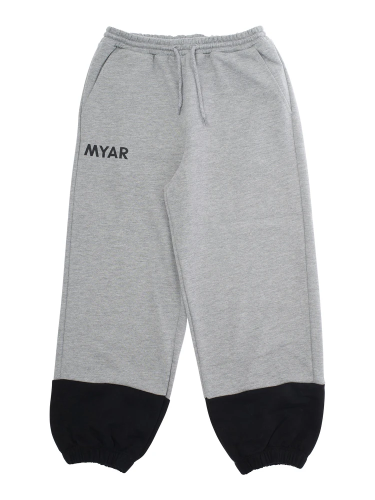 Multicolor Pants with Drawstring Elastic Waist and Logo Lettering on the Front in Cotton Boy