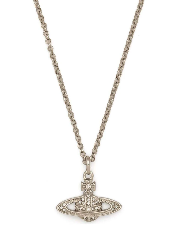 Silver-Colored Necklace with Orb Pendant in Brass Woman alternative